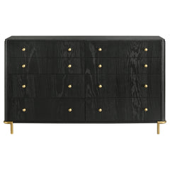 Anser Black 8-drawer Dresser
