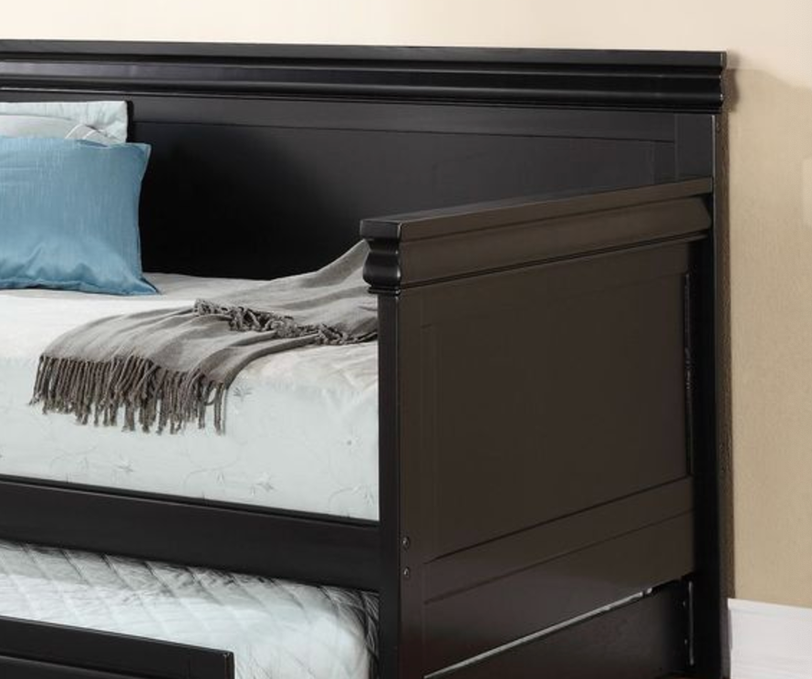 Bailee Black Finish Daybed (Twin) (Trundle not included)