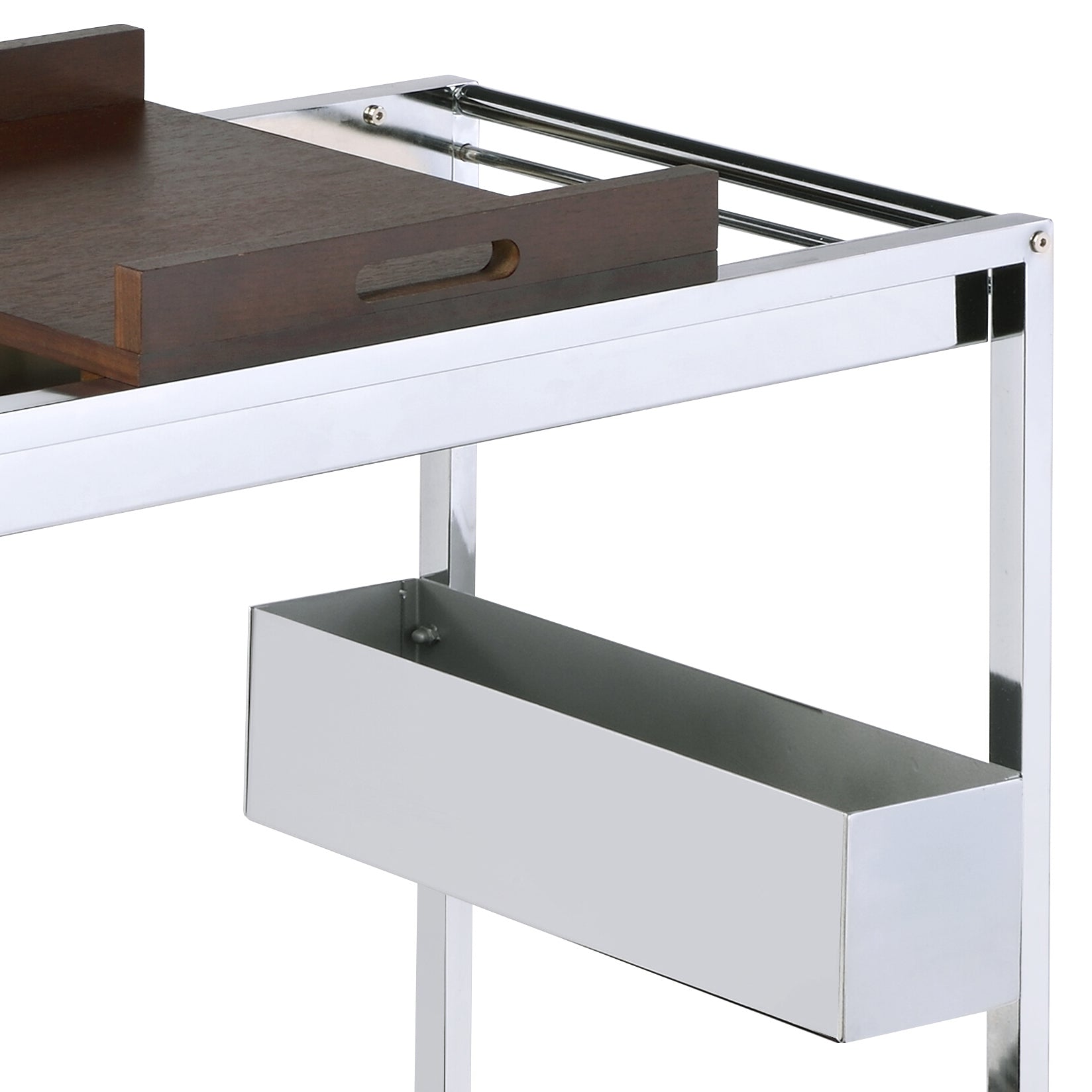 Lisses Chrome Finish Serving Cart