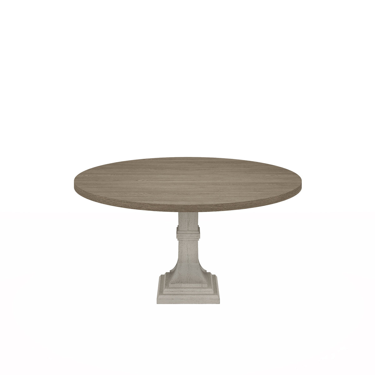Tannen 59"W Round White and Gray Dining Table