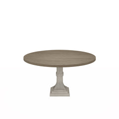Tannen 59"W Round White and Gray Dining Table