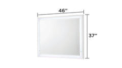 Manhattan Mirror – Lacquer Frame with Integrated LED Lighting for a Sleek, Modern Look (INCLUDES MIRROR ONLY) White      same asG150108683  (NJ inventory)