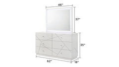 Manhattan Mirror – Lacquer Frame with Integrated LED Lighting for a Sleek, Modern Look (INCLUDES MIRROR ONLY) White      same asG150108683  (NJ inventory)