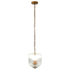 Garnet Pendant Lamp - Coarse Gold + Clear Glass