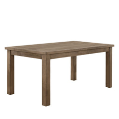 5pc Dining Set Natural Finish Table and 4x Side Chairs Teal Finish Wooden Kitchen Dining Room Furniture