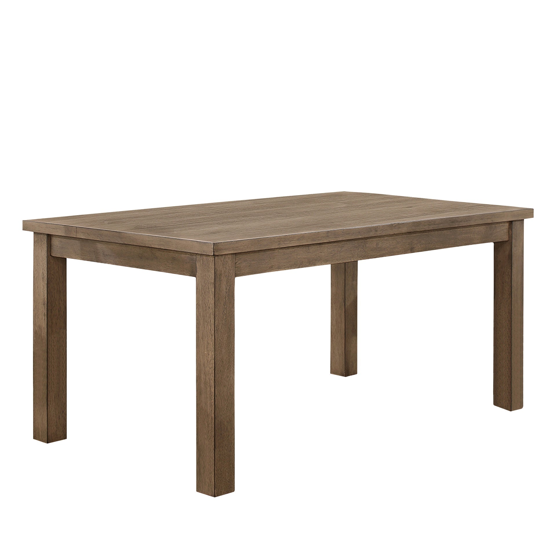 5pc Dining Set Natural Finish Table and 4x Side Chairs White Finish Wooden Kitchen Dining Room Furniture