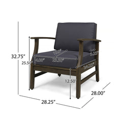 PERLA CLUB CHAIRS SET OF 2, DARK GREY