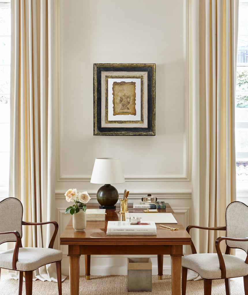 13x15" Lucian Framed Antiqued Sculpture Print,2 Piece