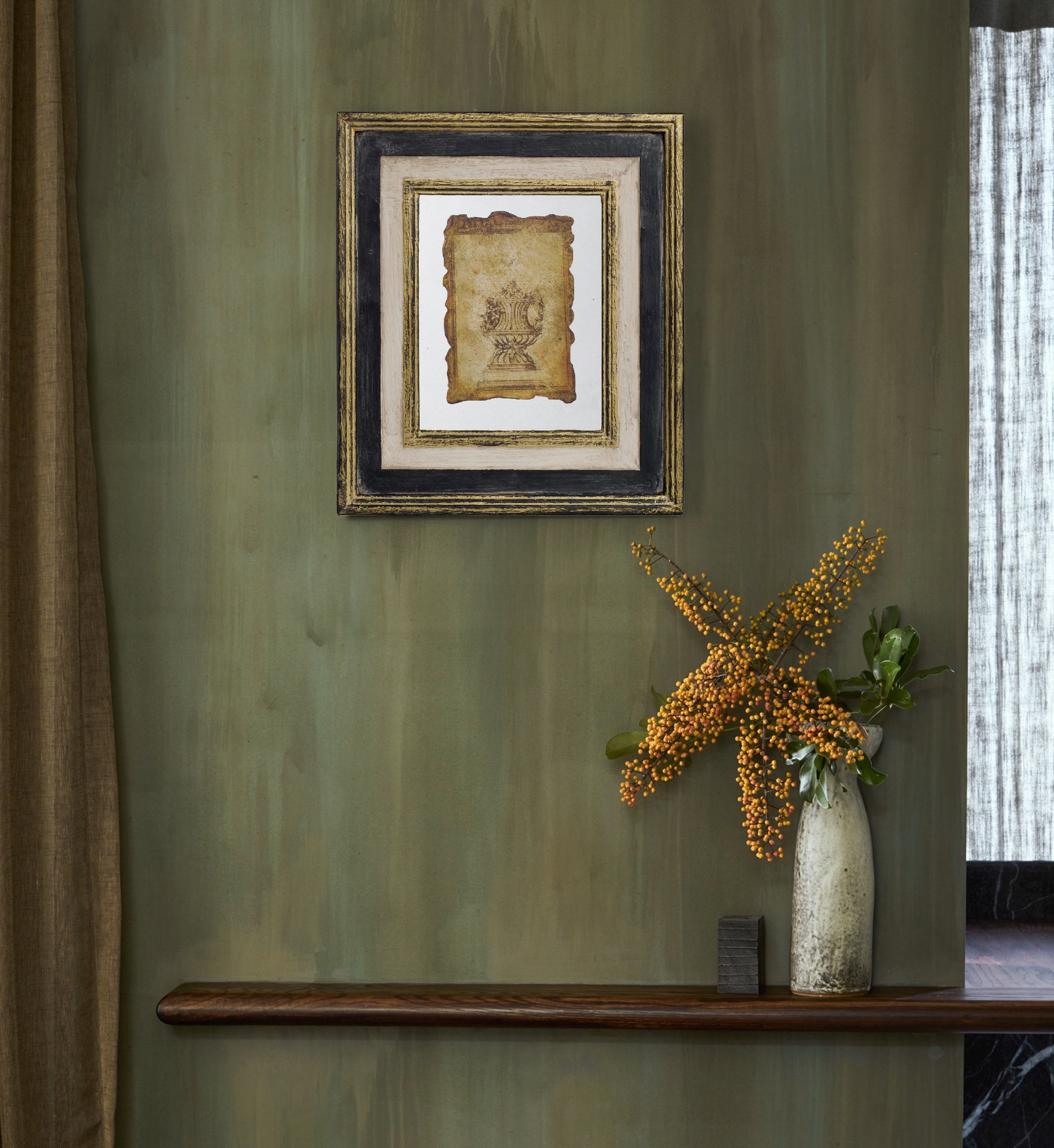 13x15" Lucian Framed Antiqued Sculpture Print,2 Piece