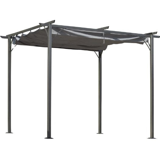 Metal Patio Shade Shelter,Outdoor Retractable Pergola Canopy,for Backyard,Porch Party,Garden
