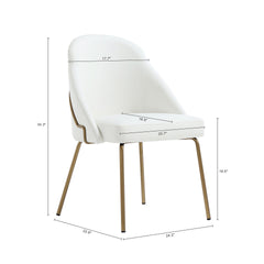 Dining Chair in White and Gold