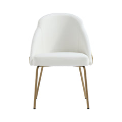Dining Chair in White and Gold