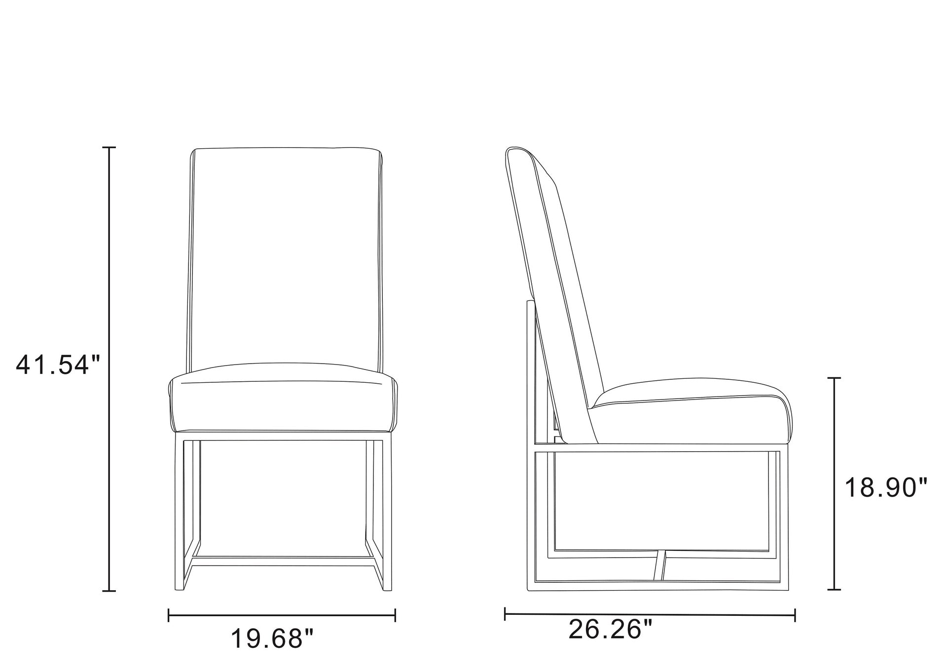 Dining Chair in Champagne