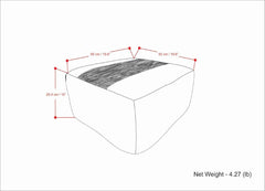 Sabella - Square Woven Outdoor / Indoor Pouf - Grey / White