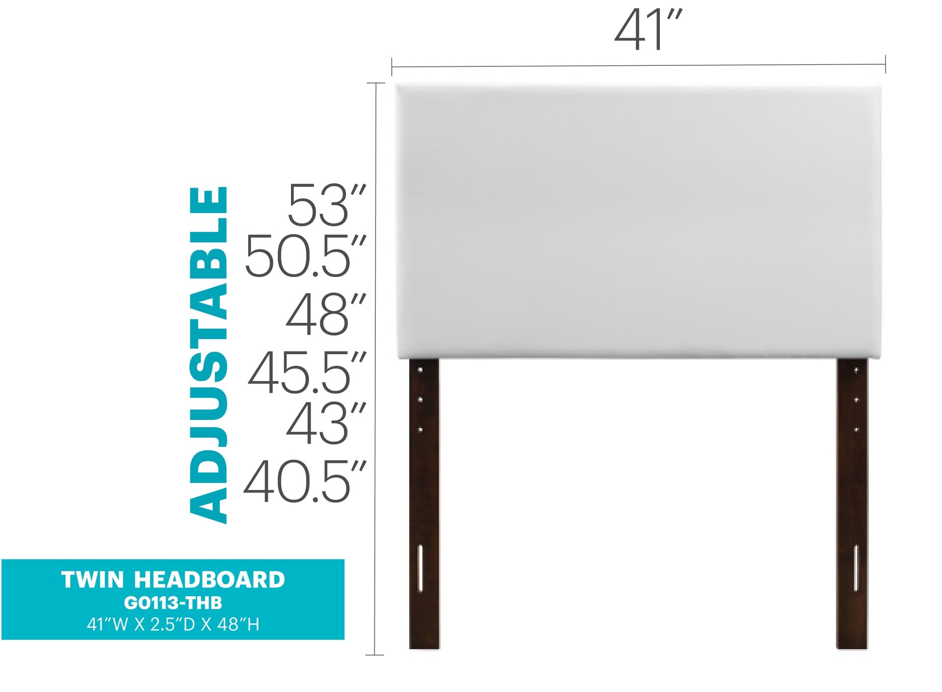 Nova G0113-THB Twin Headboard , WHITE