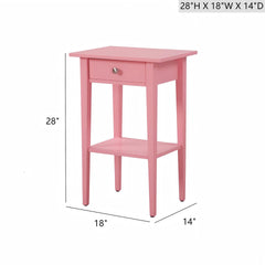 Charming Pink Contemporary Nightstand