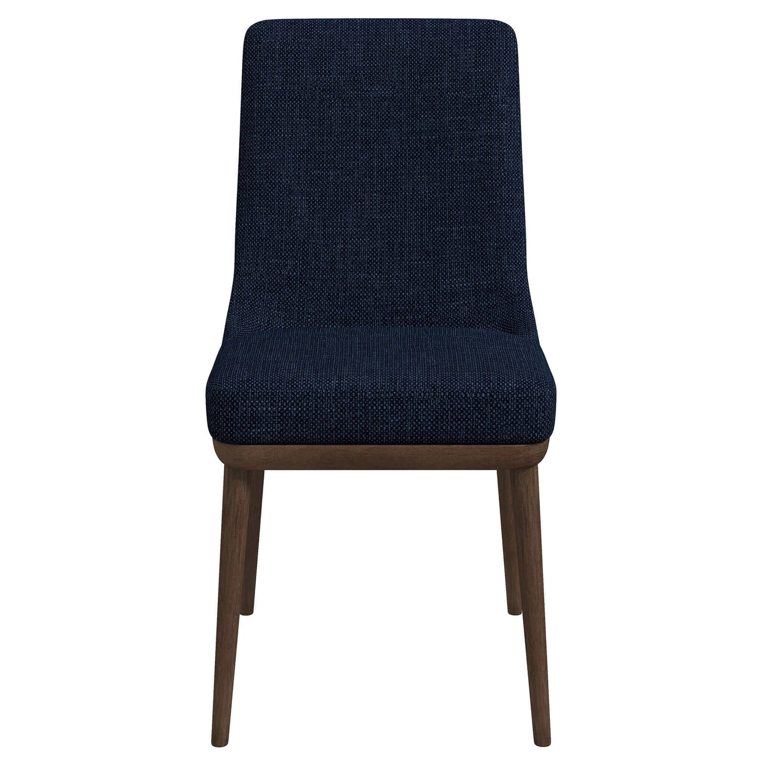 Minimalist Kate Mid-Century Modern Dining Chair (Set of 2) with Polyester Blend Upholstery in Blue for Home Kitchen