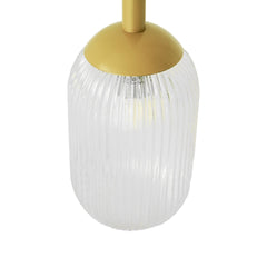 Gemma Pendant Lamp - Gold and Clear  110-120V 1PC