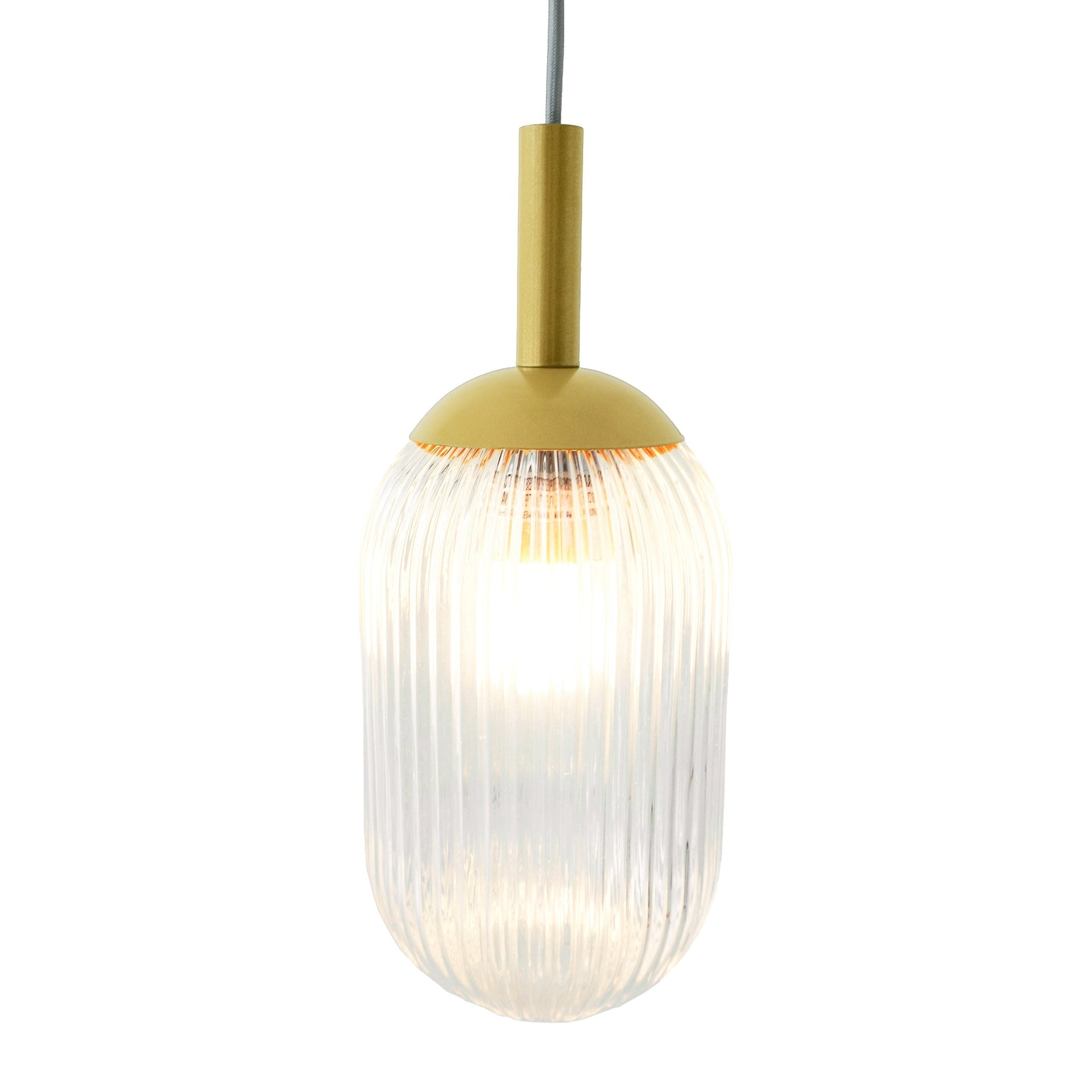 Gemma Pendant Lamp - Gold and Clear  110-120V 1PC
