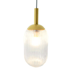Gemma Pendant Lamp - Gold and Clear  110-120V 1PC