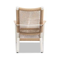 Atlas Adirondack Outdoor Lounge Chair Natural Beige All Weather Wicker