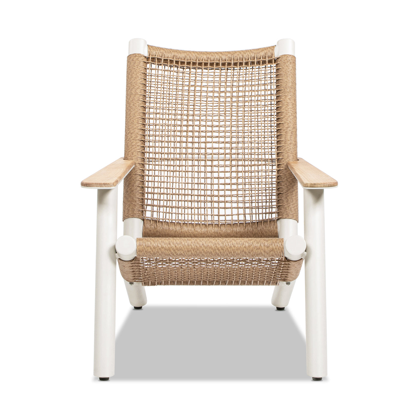Atlas Adirondack Outdoor Lounge Chair Natural Beige All Weather Wicker