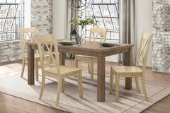 Classic Transitional Natural Finish Dining Table 1pc Wooden Kitchen Dining Room Furniture