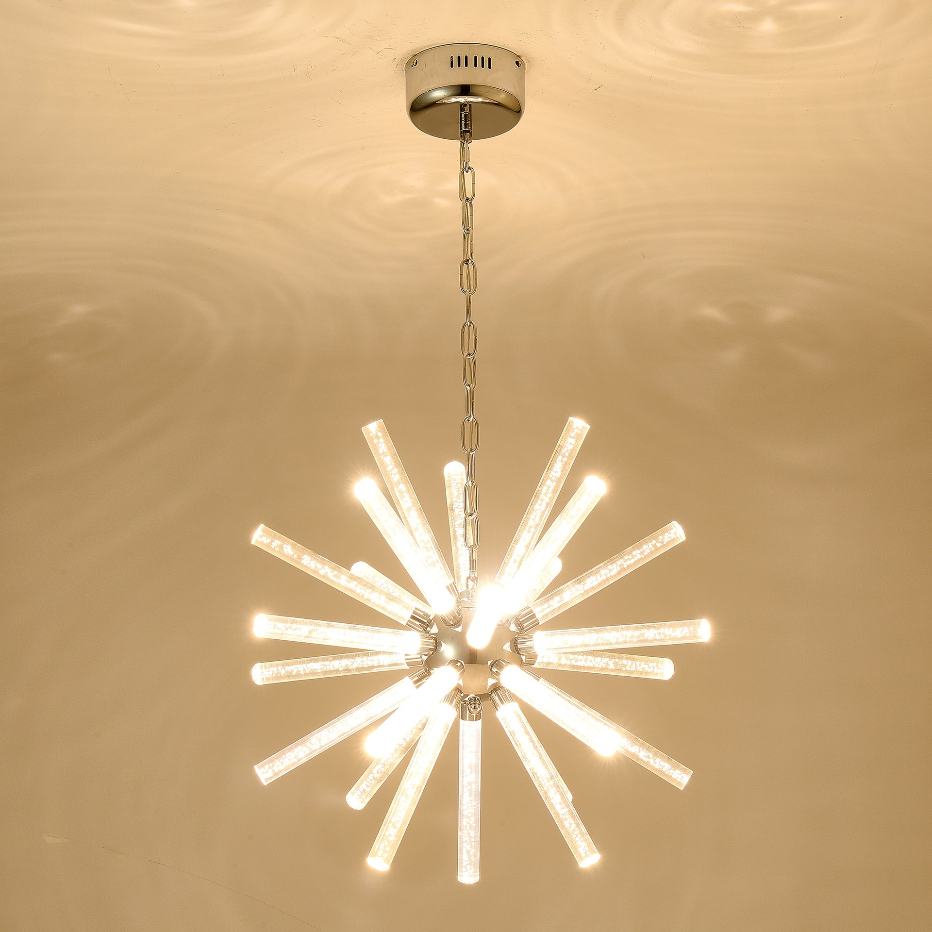 24-Light Bubble Pillar Chandelier,Adjustable Pendant Lights  Living Room Dining Room Decoration Lamp Custom Hotel Project Lighting