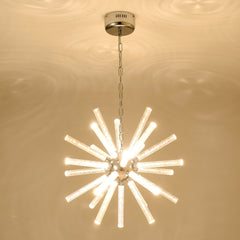 24-Light Bubble Pillar Chandelier,Adjustable Pendant Lights  Living Room Dining Room Decoration Lamp Custom Hotel Project Lighting