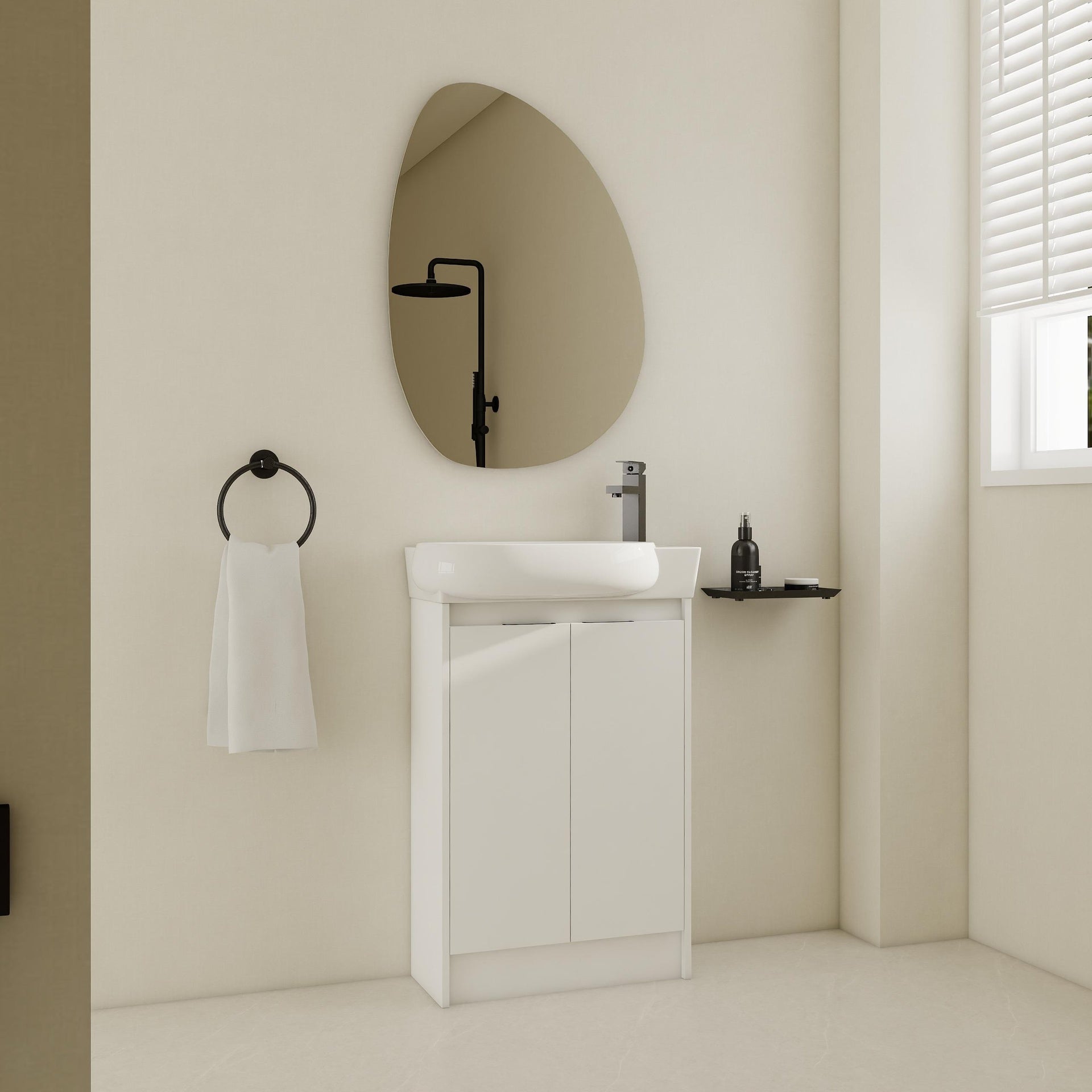 23" Freestanding Bathroom Vanity with Sink, Soft Close Doors