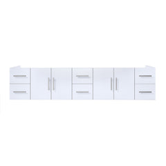 Glossy White Double Bath Vanity 84 in. W x 22 in. D