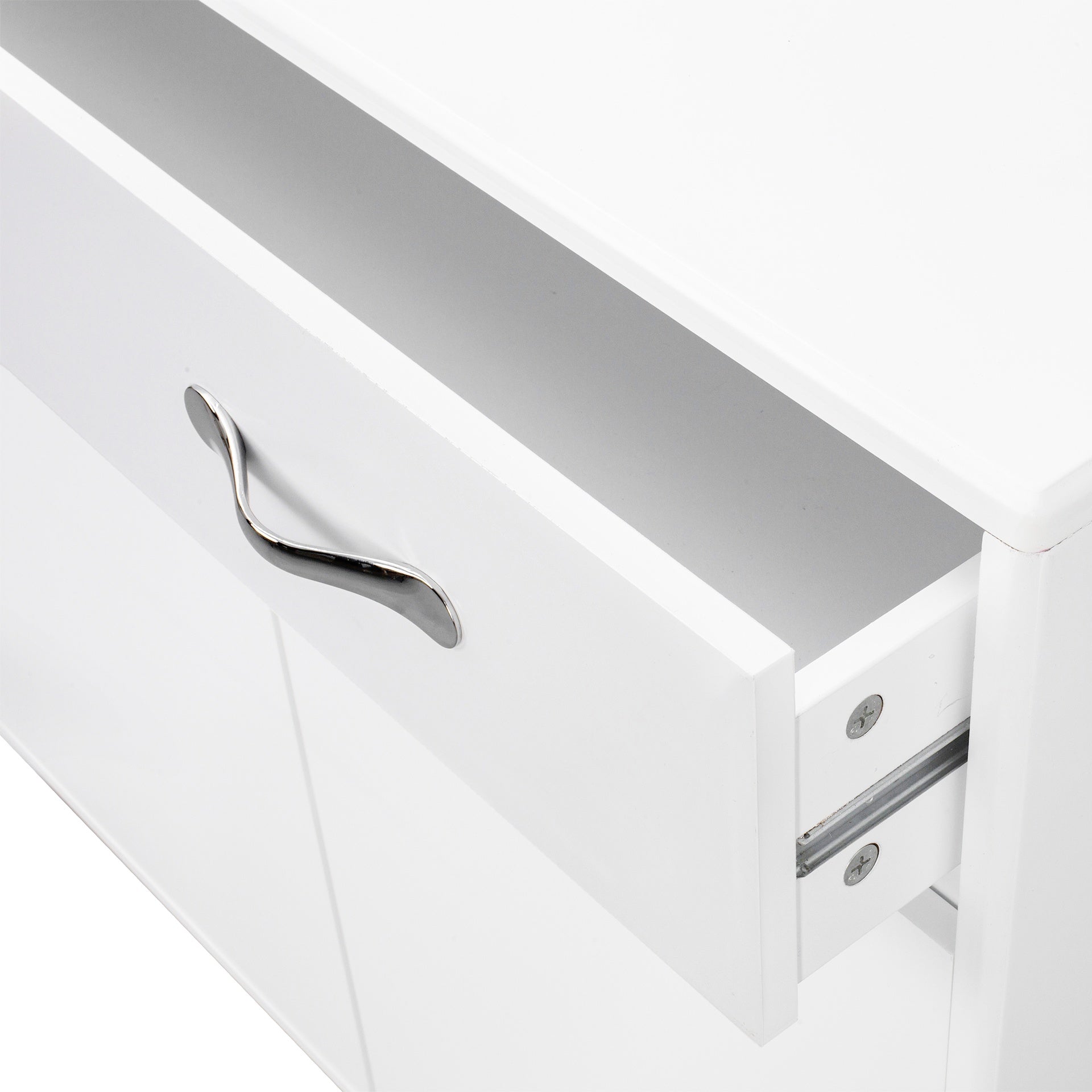 Three Doors Side Table-White