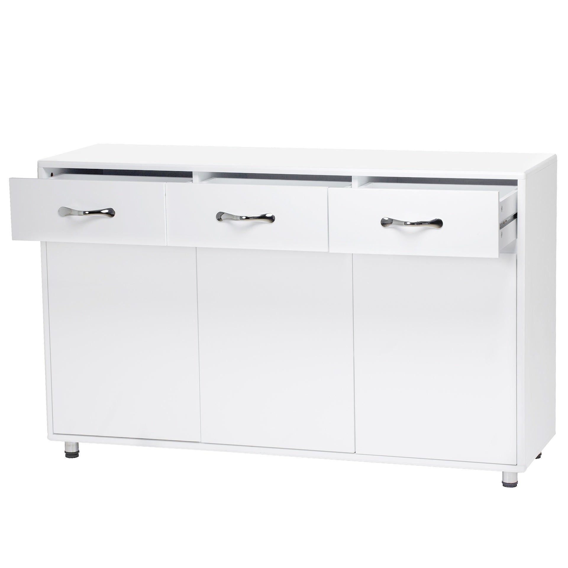 Three Doors Side Table-White