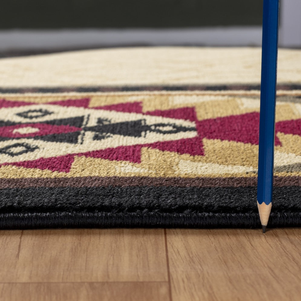 Tribes GC_YLS4007 Cream 5 ft. 3 in. x 7 ft. 3 in. Southwest Area Rug