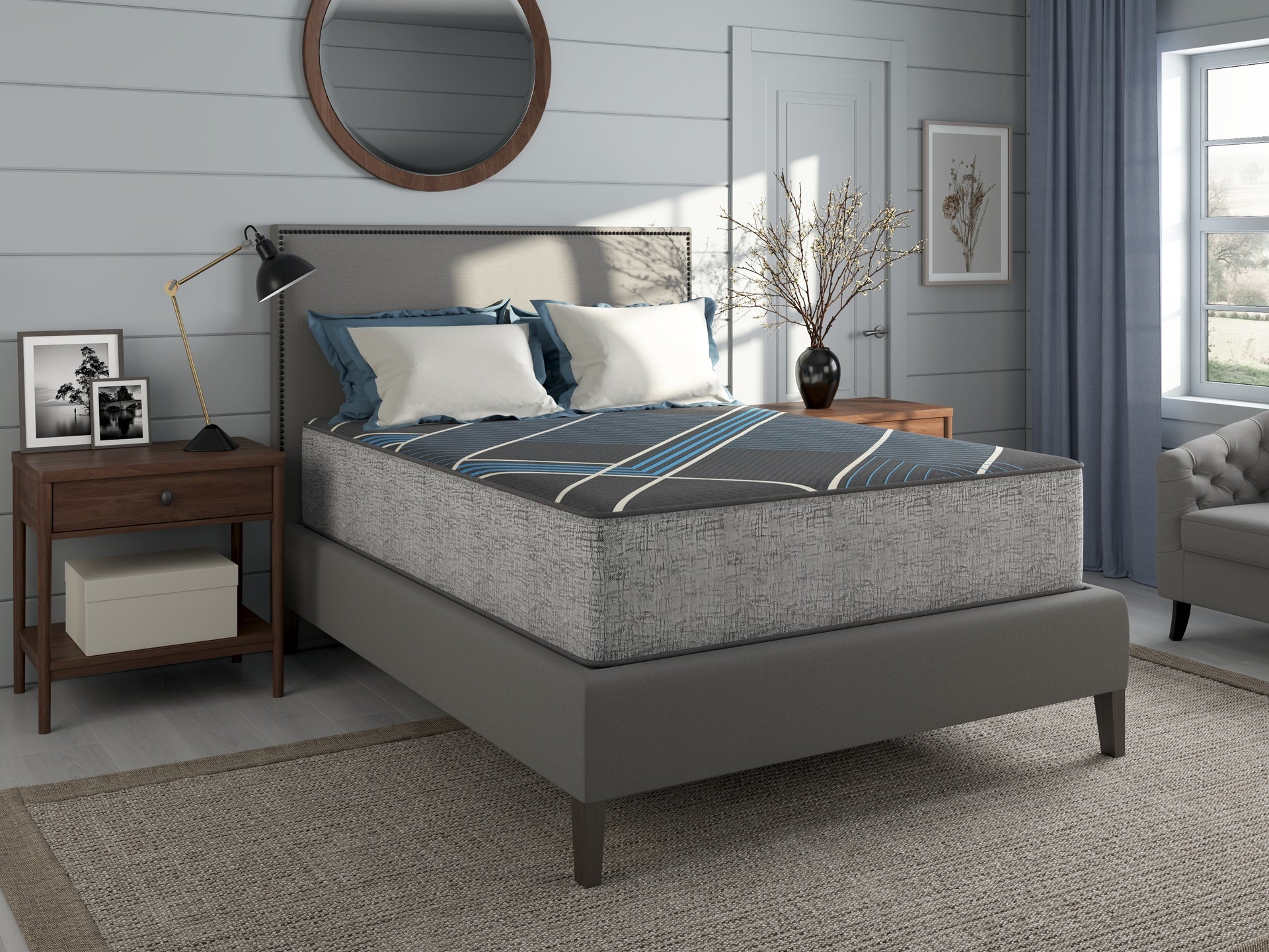 TempaGel by Restonic 13" Smooth Top, Lux Firm Mattress, Queen