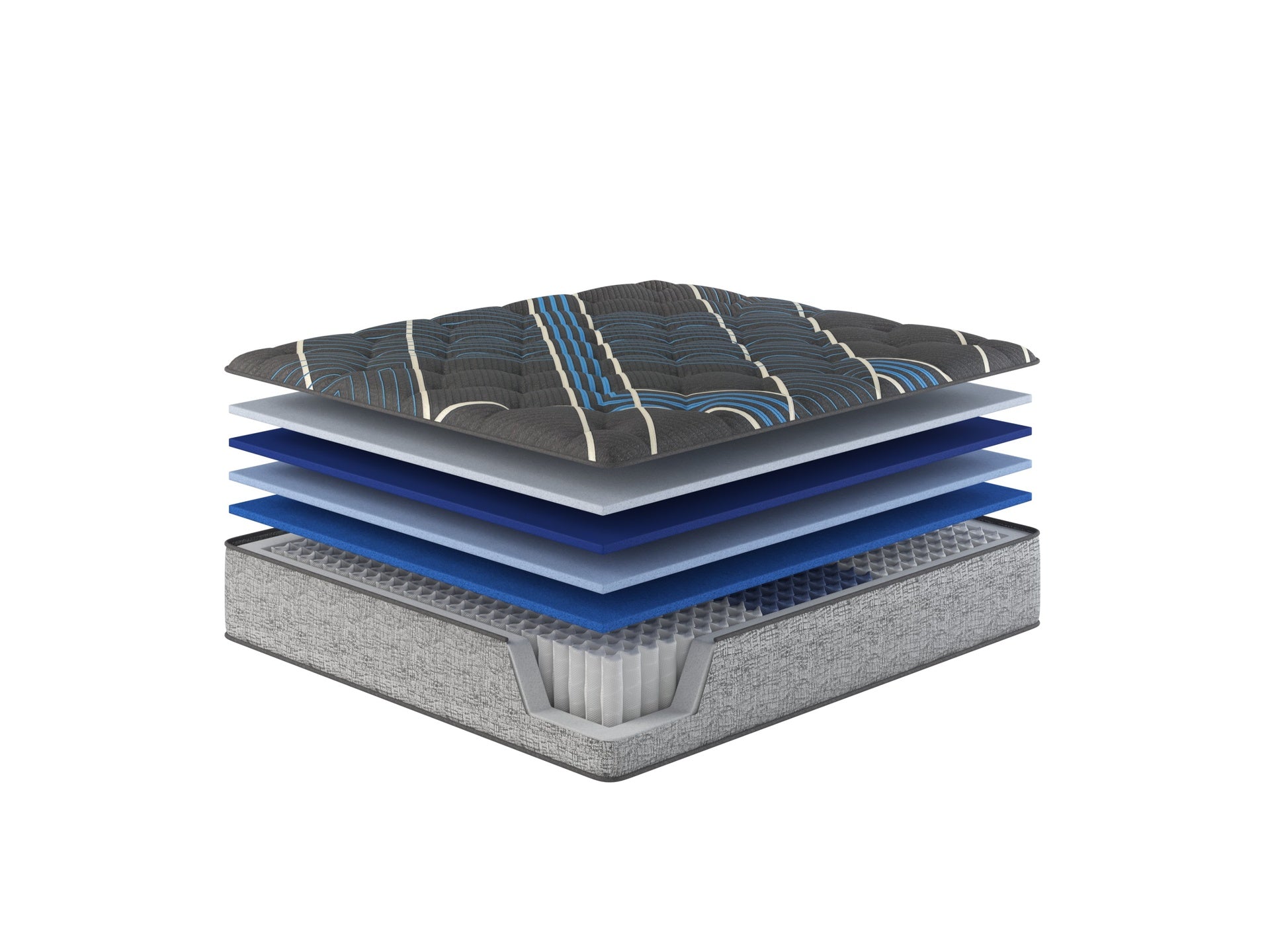 Restonic Comfort Care 14" Hybrid Mattress, Individual Pocketed Coil Mattress , Medium Comfort, King