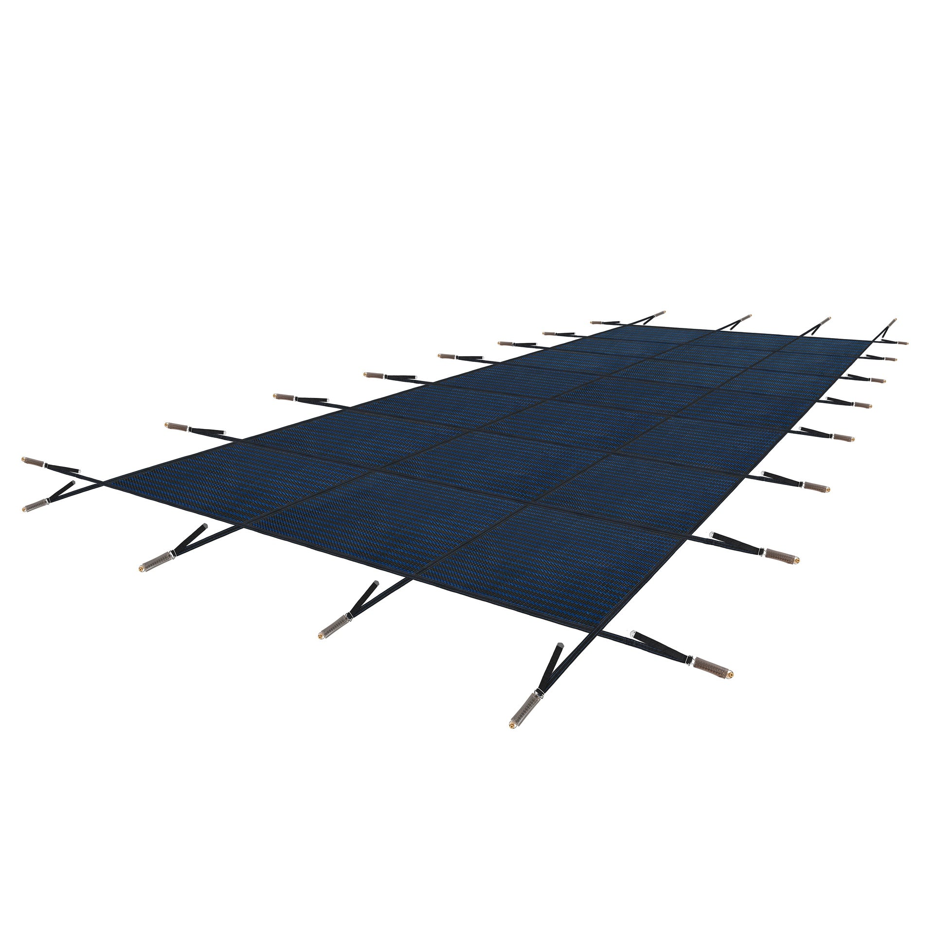 Swimming Pool Safety Cover, Fits 30x50ft Rectangular underground and Inground Swimming Pools, Triple Stitched High Strength Mesh PP Abrasion Resistant  Installation Hardware Included,Blue Mesh