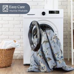 7PCS Cal King Vintage Floral Comforter Set