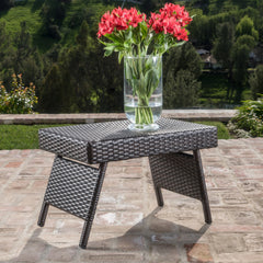 SALEM PE WICKER SNACK TABLE