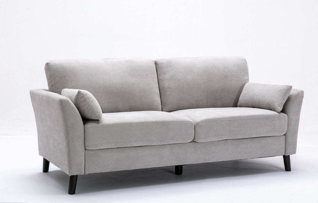 Damian 77" Light Gray Woven Fabric Sofa