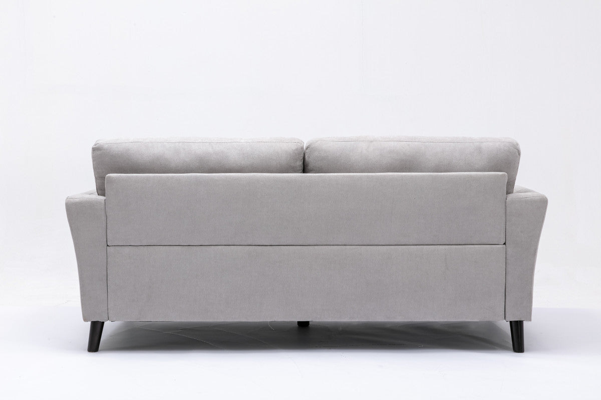 Damian 77" Light Gray Woven Fabric Sofa