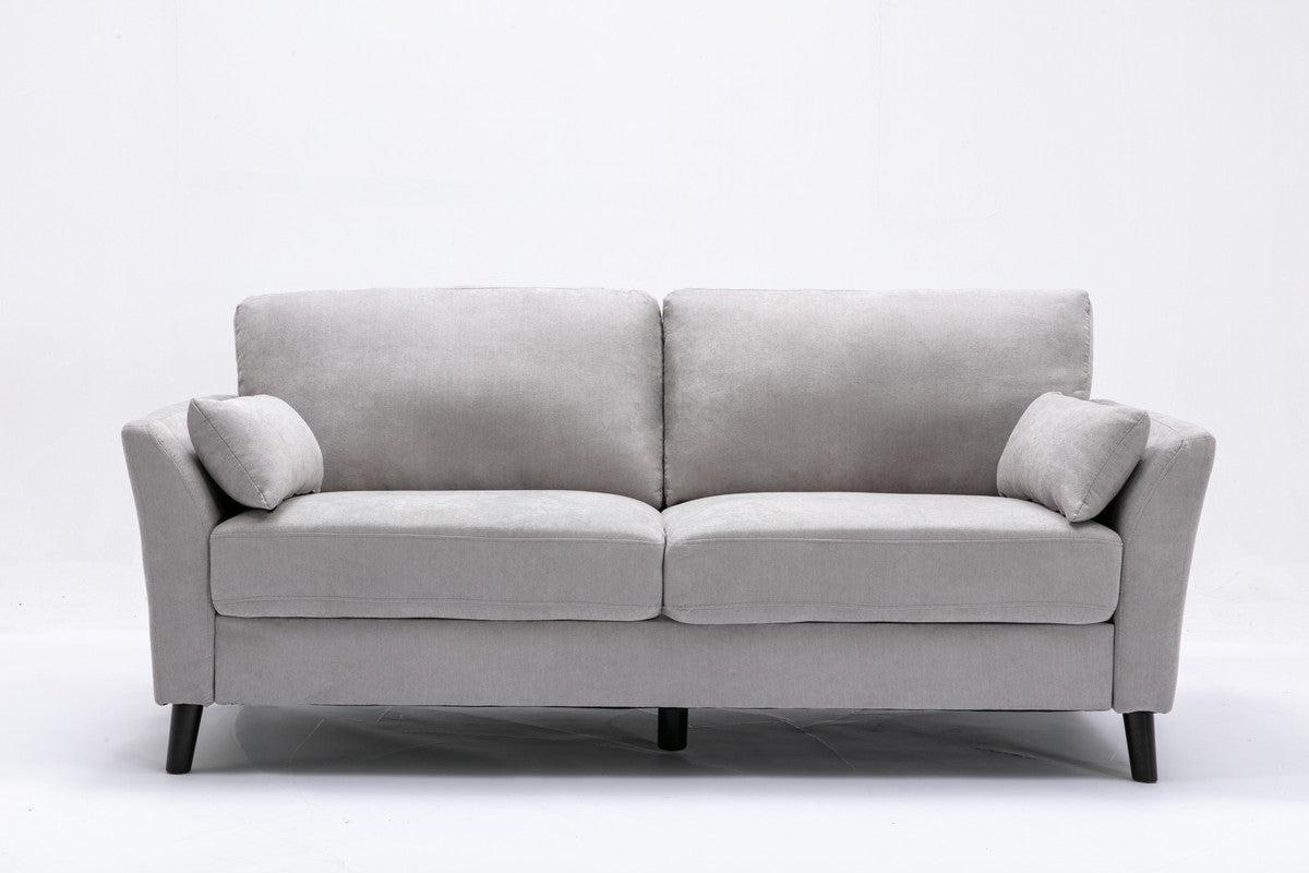 Damian 77" Light Gray Woven Fabric Sofa