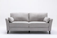 Damian 77" Light Gray Woven Fabric Sofa