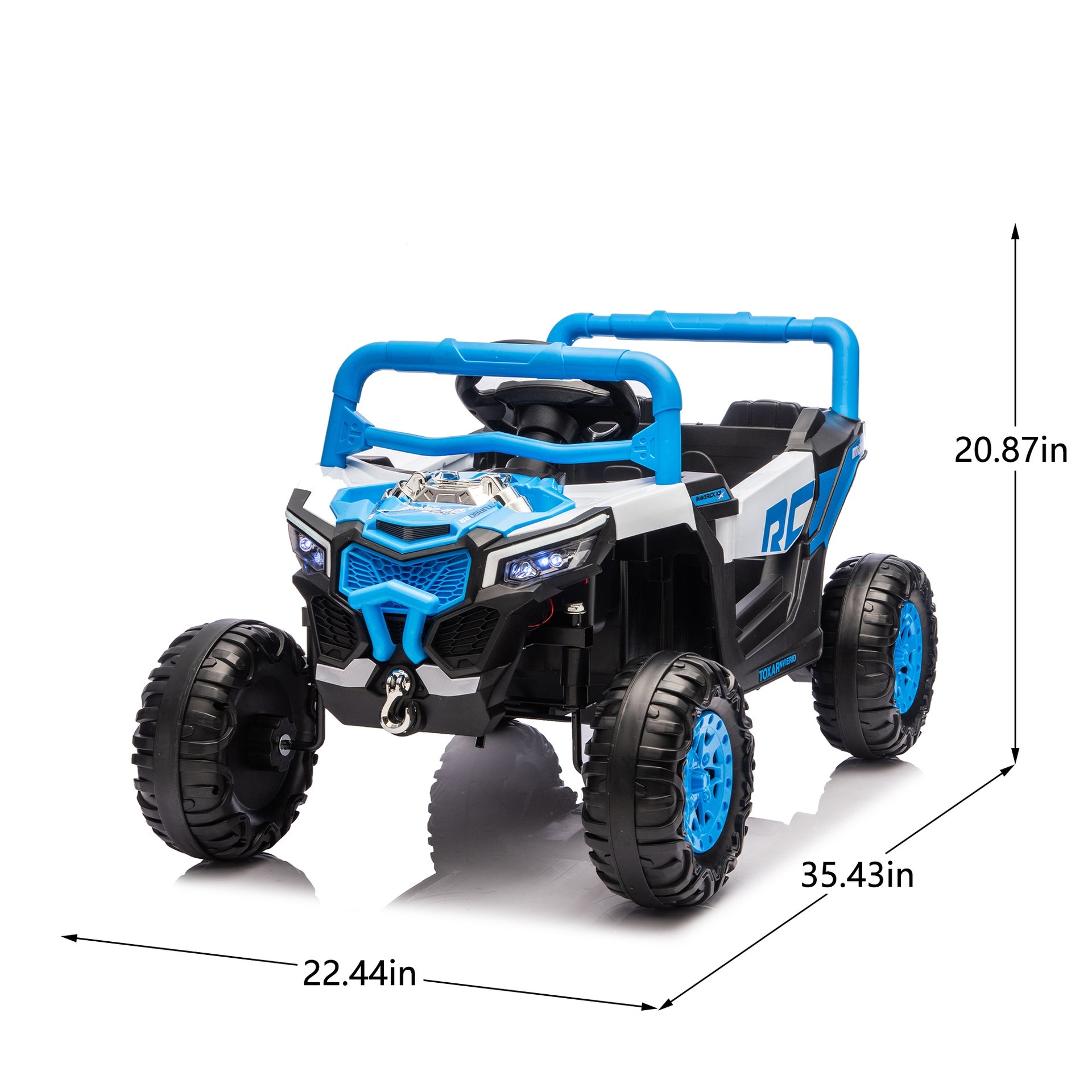 12V Kids Ride On Electric UTV W/2.4G Parents Control,Slow Start&Swing Function,Anti-Slip Wheels with Front Shock Absorbers,LED Lights,Built-in music player,Long-Lasting Battery,for Kids Aged 3-5