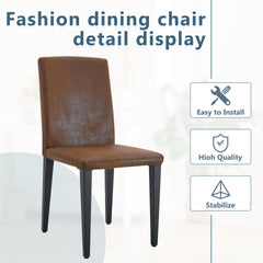 Two brown technology fabric dining chairs, simple and versatile, comfortable and accompanied. Exquisite and versatile dining chairs unlock a comfortable new experience.(Set of 2)W1151P263135