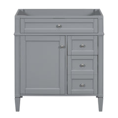 30'' Bathroom Vanity without Top Sink, Modern Bathroom Storage Cabinet with 2 Drawers and a Tip-out Drawer (NOT INCLUDE BASIN)