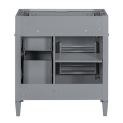 30'' Bathroom Vanity without Top Sink, Modern Bathroom Storage Cabinet with 2 Drawers and a Tip-out Drawer (NOT INCLUDE BASIN)