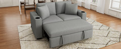 60.6" Modern Loveseat Sofa Pull-out Sofa Bed Sofa Couch 2-seater Sofa Chair for Living Room, Gray