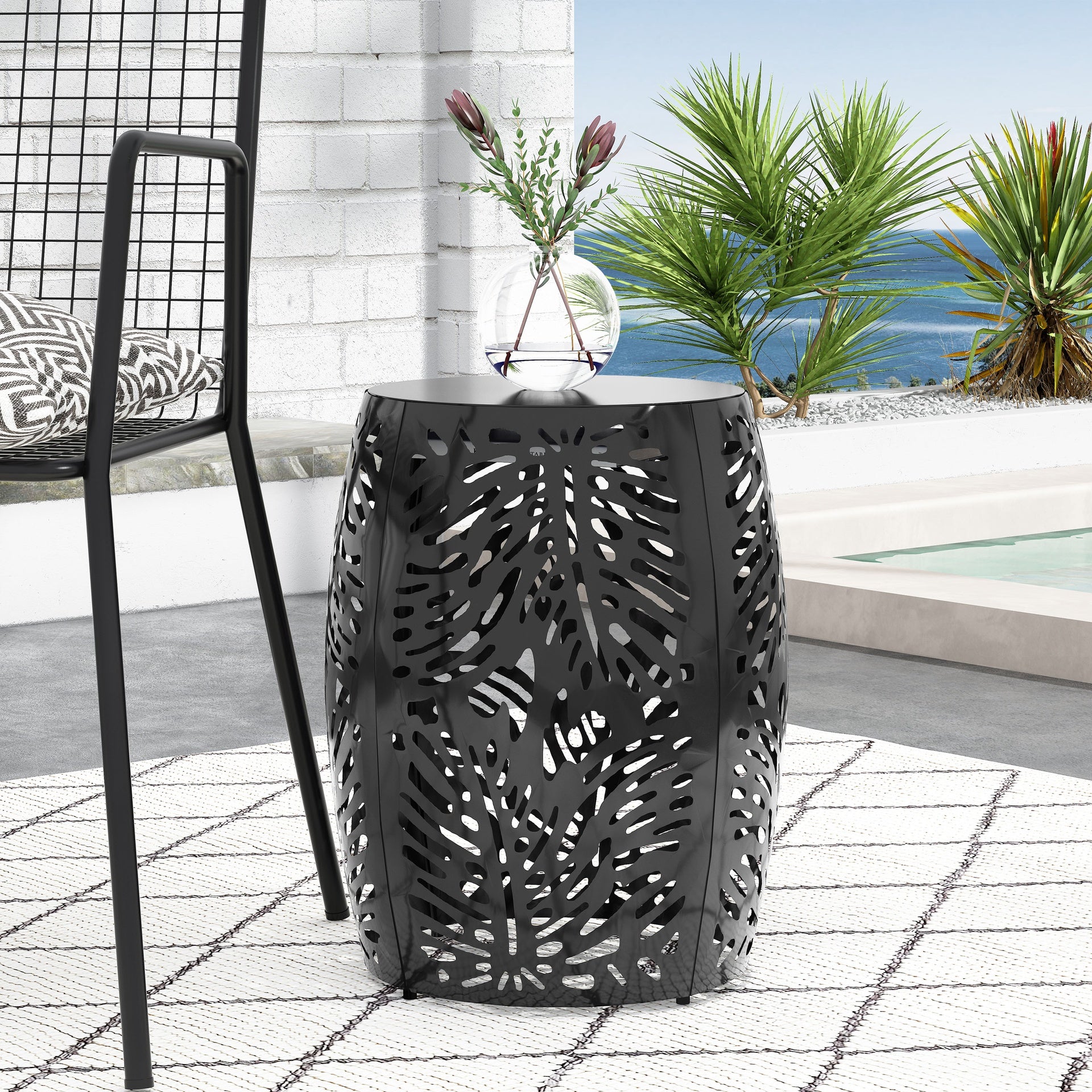 Metal End Table -Large