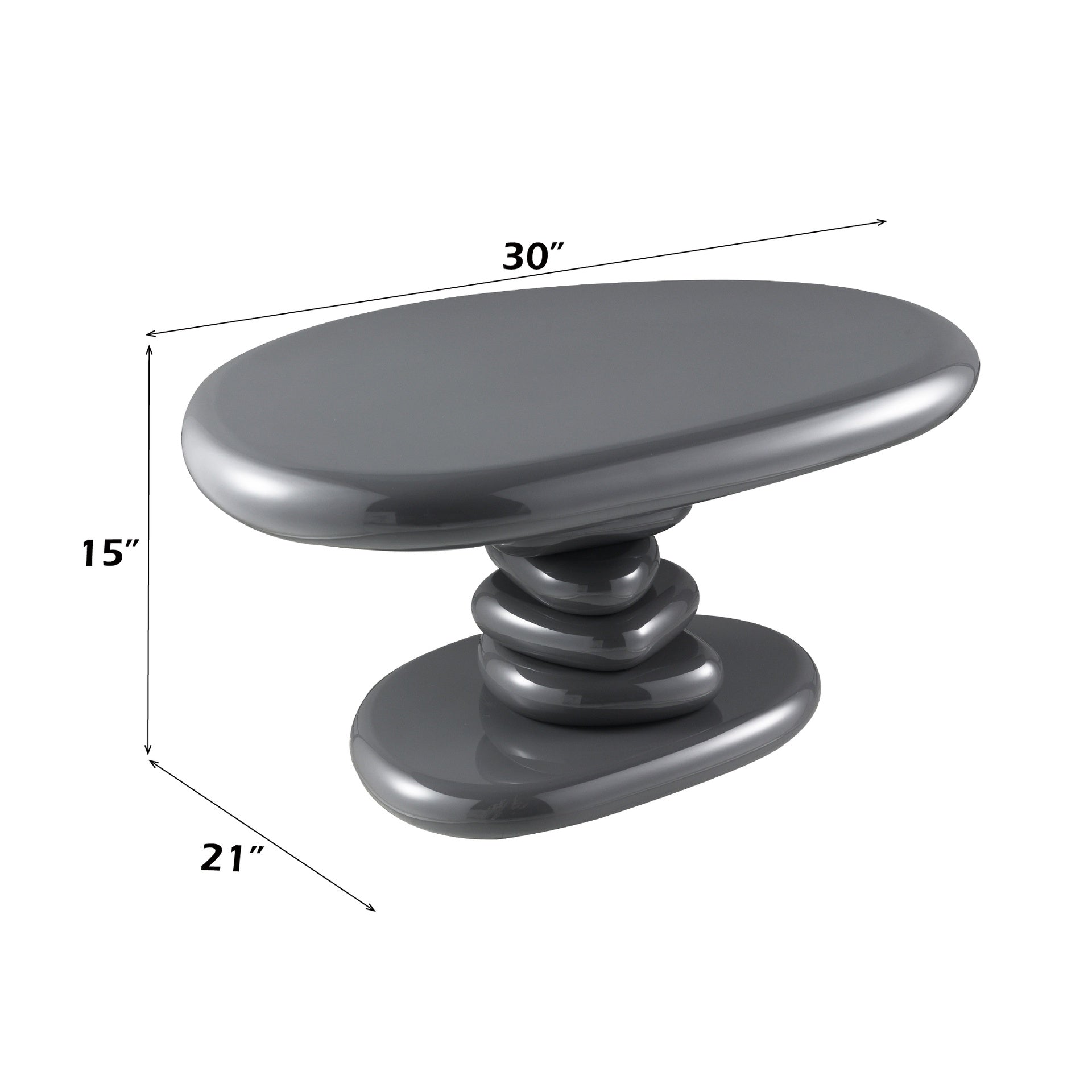 Charlene Gray High Gloss End Table
